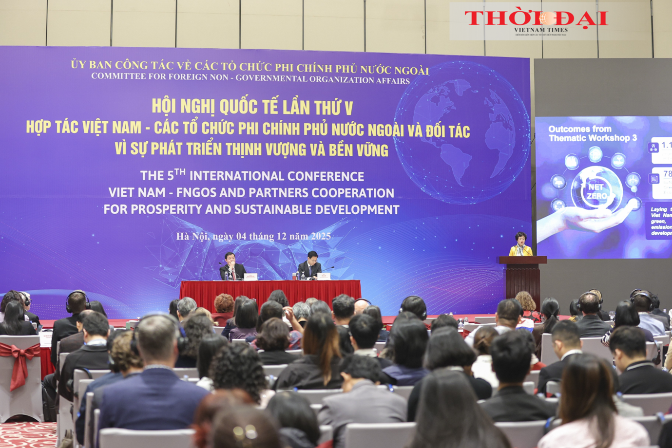 Phiên tổng kết và bế mạc Hội nghị Quốc tế lần thứ V về hợp tác giữa Việt Nam và các tổ chức PCPNN, đối tác vì sự phát triển thịnh vượng và bền vững (Ảnh: Đinh Hòa)